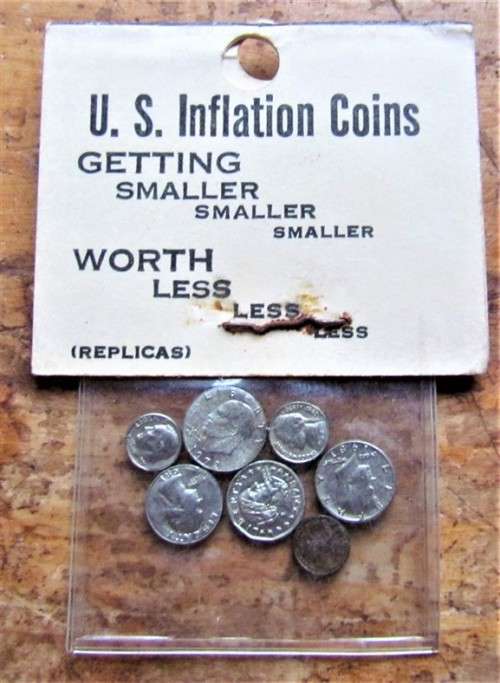 U.S.A INFLATION COIN SET**MINIATURE US COIN REPLICA*BID PER SET*