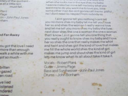 LED ZEPPELIN - VINTAGE HOUSES OF THE HOLY **SCARCE WITH WHITE CENSOR BAND**