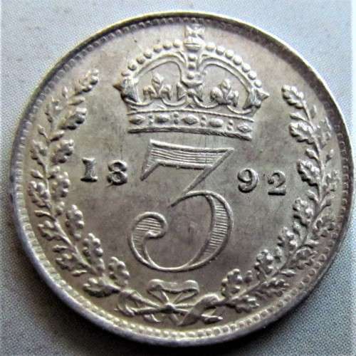 GB VICTORIAN 1892 3d ***EXCELLENT DETAILS - HIGH VALUE