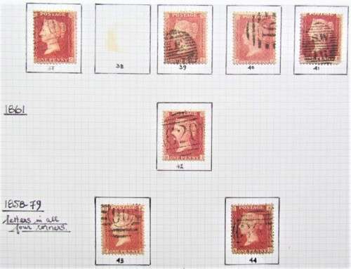 7 X PENNY REDS PLATE NO.37 + 39/40/41/42/43/44 EXCELLENT **R1 START**