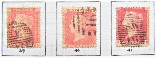 7 X PENNY REDS PLATE NO.37 + 39/40/41/42/43/44 EXCELLENT **R1 START**