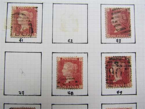 21 X PENNY REDS 1858-79 PLATE NO'S 71-96 4 missing **R1 START**