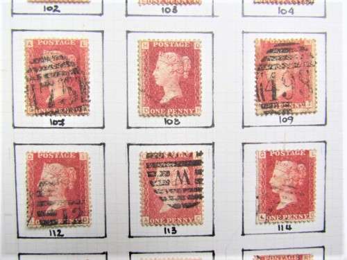 30 X PENNY REDS 1858-79 PLATE NO'S 97-127 COMPLETE **R1 START**