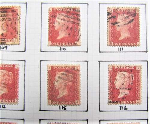 30 X PENNY REDS 1858-79 PLATE NO'S 97-127 COMPLETE **R1 START**