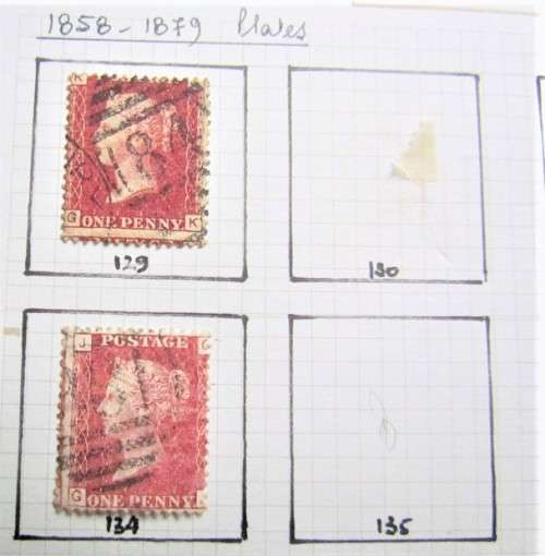 26 X PENNY REDS 1858-79 PLATE NO'S 129 -158 4 missing **R1 START**