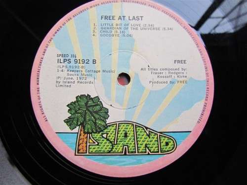 FREE AT LAST - VINTAGE LP - FREE