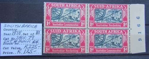 1938 SACC 79 SHIFT ON BLOCK OF 4