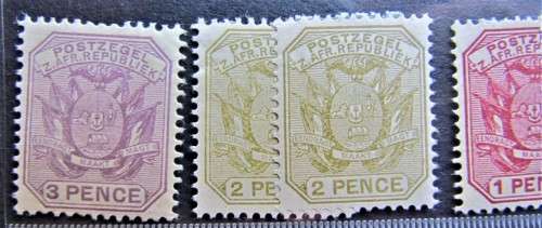 TRANSVAAL - VFINE MINT COLLECTION ON CARDS - ALL FOR 1 BID