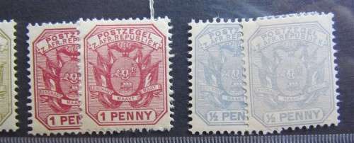 TRANSVAAL - VFINE MINT COLLECTION ON CARDS - ALL FOR 1 BID