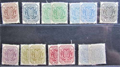 TRANSVAAL - VFINE MINT COLLECTION ON CARDS - ALL FOR 1 BID