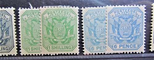 TRANSVAAL - VFINE MINT COLLECTION ON CARDS - ALL FOR 1 BID