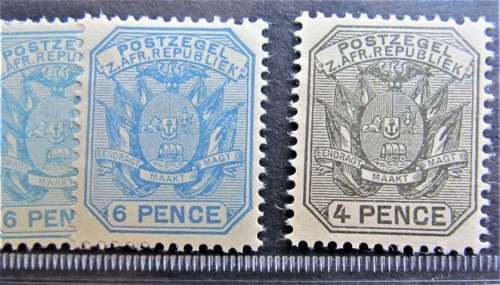 TRANSVAAL - VFINE MINT COLLECTION ON CARDS - ALL FOR 1 BID