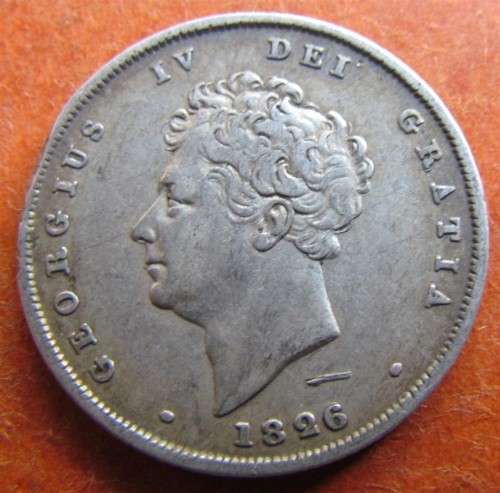 **R1 START** GB 1826 ENGLAND SHILLING **SILVER**