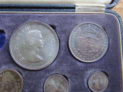1953 SHORT PROOF SET**EXCELLENT BLUE TONING**ORIGINAL SA MINT BOX