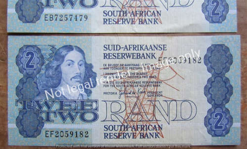 2 x DE KOCK R2 NOTES (EB & EF) - GOOD CONDITION **BID PER NOTE**