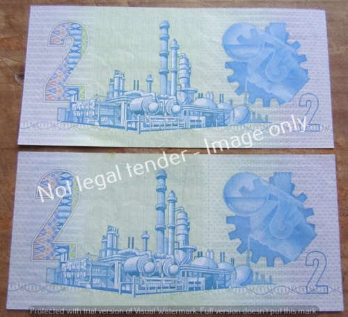 2 x DE KOCK R2 NOTES (EB & EF) - GOOD CONDITION **BID PER NOTE**