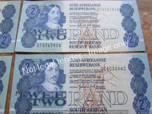 6 x De Kock R2 NOTES (Assorted) Uncirculated **BID PER NOTE**
