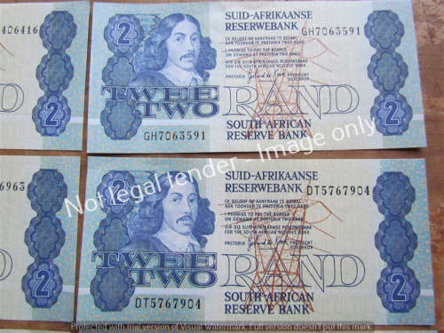 6 x De Kock R2 NOTES (Assorted) Uncirculated **BID PER NOTE**