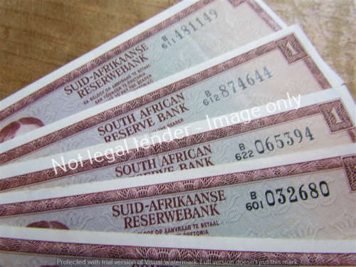 6 x DE JONGH R1 NOTES (B600'S LAST ISSUE) UNC **BID PER NOTE**