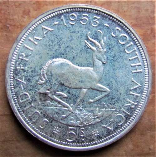 @@R1 START@@ TONED PROOF 1953 5 SHILLINGS SILVER CROWN PROOF
