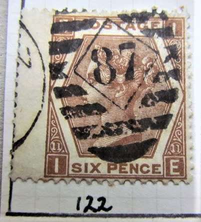 2 X VFINE GB VICTORIAN 1872 - 73 - SIXPENCE   S,G 122 + 124