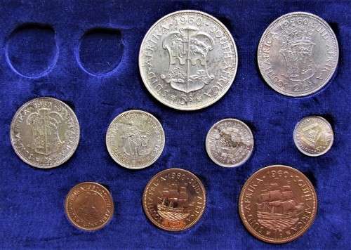 @@  CRAZY R1 START @@ 1960 PROOF SET IN SA MINT BOX #PROOF SILVER#