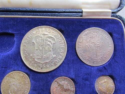 @@  CRAZY R1 START @@ 1960 PROOF SET IN SA MINT BOX #PROOF SILVER#