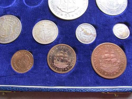 @@  CRAZY R1 START @@ 1960 PROOF SET IN SA MINT BOX #PROOF SILVER#