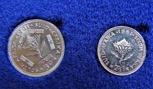 @@  CRAZY R1 START @@ 1961 PROOF SET IN SA MINT BOX #PROOF SILVER#