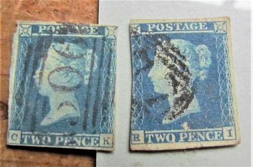 2 X Penny Blue 2d Imperf Ivory Head Catalogue Value  R4000.00 **LOW START**