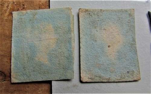 2 X Penny Blue 2d Imperf Ivory Head Catalogue Value  R4000.00 **LOW START**