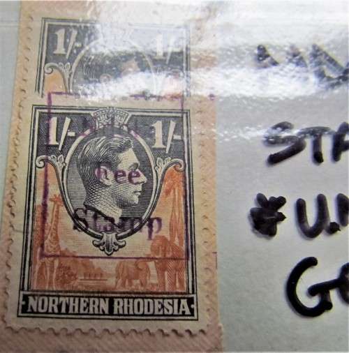 Northern Rhodesia "VARIETY" Ndola Fee Stamp Overprint - Unlisted on KGVI **RARE**