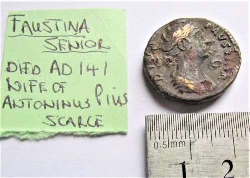 @R1 START@ Roman Coin Faustina Senior died AD141 **SCARCE**