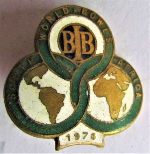 WORLD BOWLS SA + JHB BOWLS  ENAMELLED BADGES