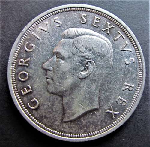 1950 5 Shillings Crown in Capsule **Cracked Die Variety - 80% Silver** see rest of set also listed