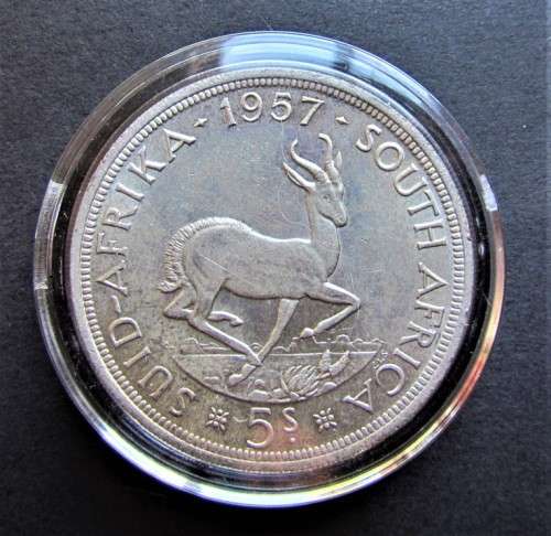 1957 5 Shillings Crown in Capsule **Silver Crown** see rest of set also listed
