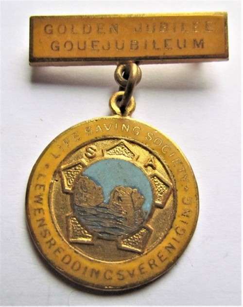 GOLDEN JUBILEE - SA LIFESAVING SOCIETY BADGE