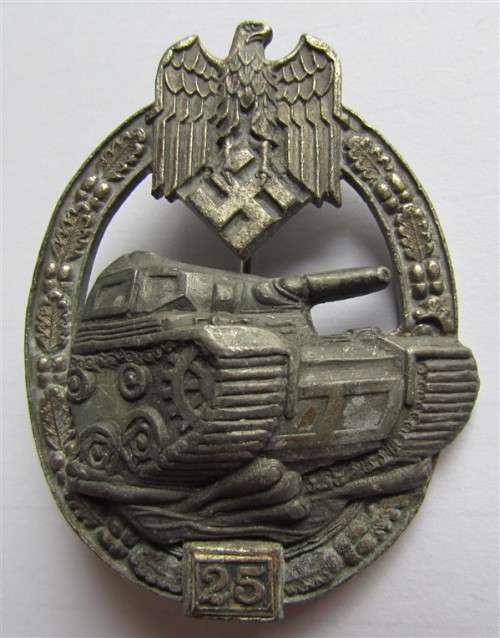 Germany Special Grade Panzer Assault Badge, For 25 Engagements - Probable/Possible Forgery ???