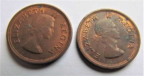 1959 X 2 SOUTH AFRICA FARTHING - GREAT DETAILS - BOTH FOR 1 BID