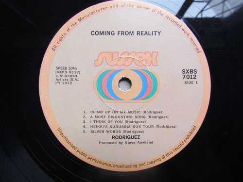 RODRIGUEZ - COMING FROM REALITY  - VINTAGE LP **SCARCE** 1972