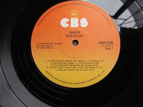 BOB DYLAN - SAVED - 1980 VINTAGE LP