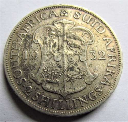1932 SA Union Silver 2 Shillings Florin - Great Date