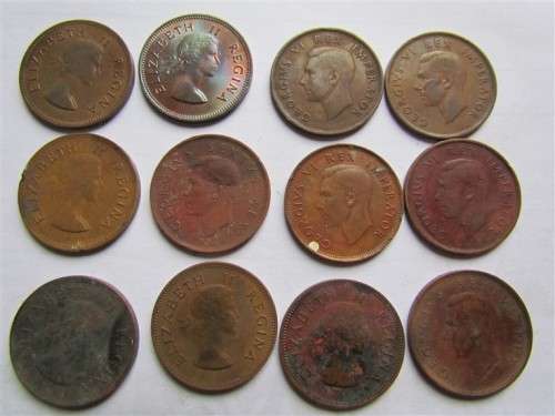 SA Union Half Penny Lot - See pics for dates & condition - 1 bid for all