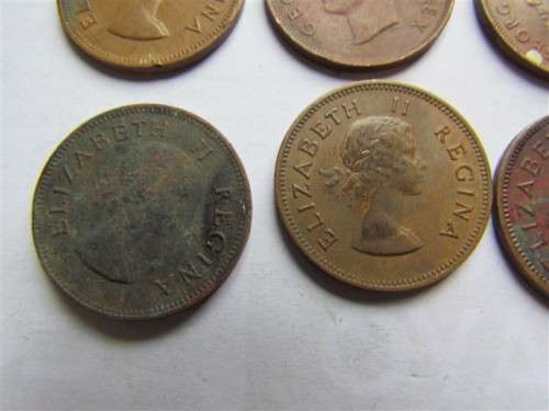 SA Union Half Penny Lot - See pics for dates & condition - 1 bid for all