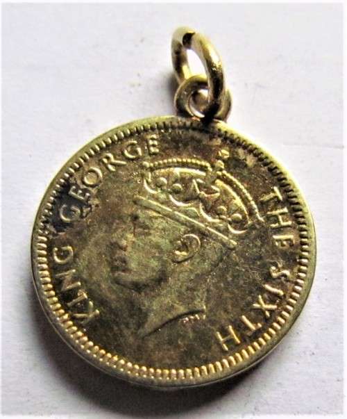 1949 Southern Rhodesia Gilt & Enamelled Coin Pendant