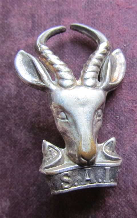 Large SA Infantry Springbok Cap Badge