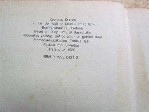 More Lag die Lewe -Nicky Van Schalkwyk - Eerste Afrikaanse Uitgawe & Druk1980