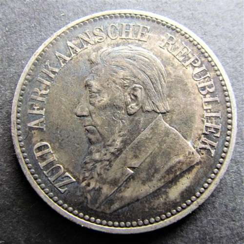 1895 ZAR 2/6 Halfcrown **Low Mintage** SILVER **