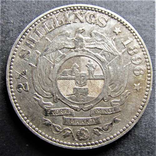 1896 ZAR 2/6 Halfcrown **Low Mintage** SILVER **