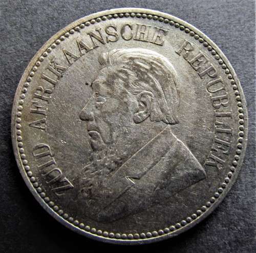 1896 ZAR 2/6 Halfcrown **Low Mintage** SILVER **